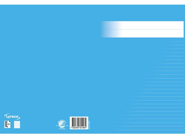 Skrivhäfte A4 linjerat 8,5mm mellanblå